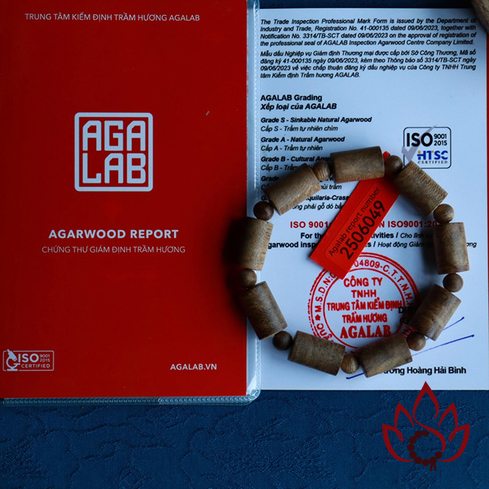 Vòng Trầm Hương Trụ Trúc | 10 Ly | Trầm Tốc Kiến Tự Nhiên